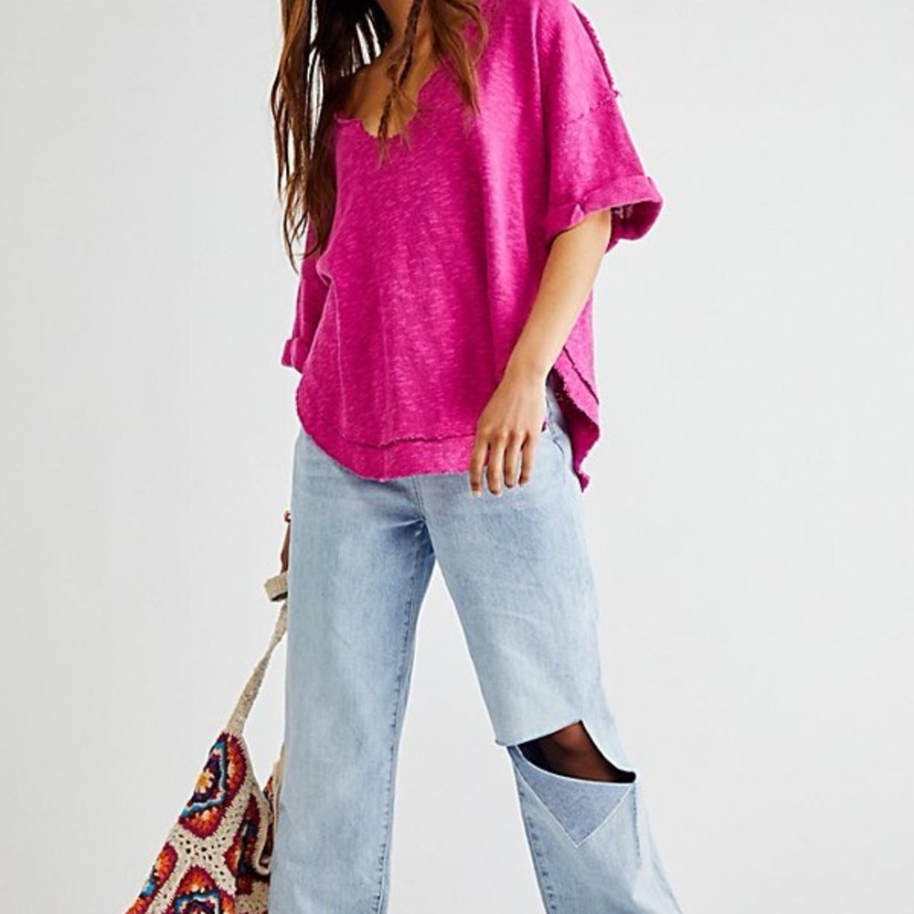 pink Rare retro beach style Top